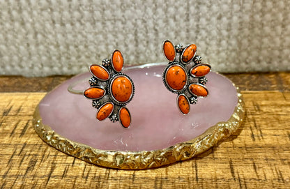 Orange Stone Cuff