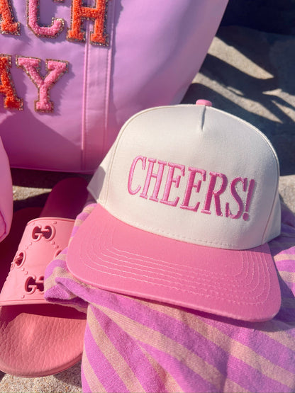 Cheers! Pink Vintage Trucker Hat