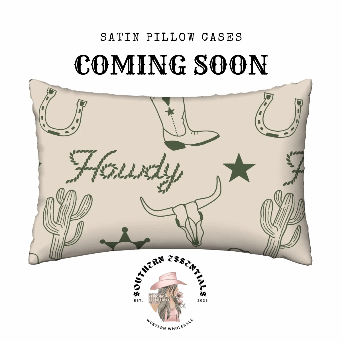 Western Satin Pillow Case - Pre Order