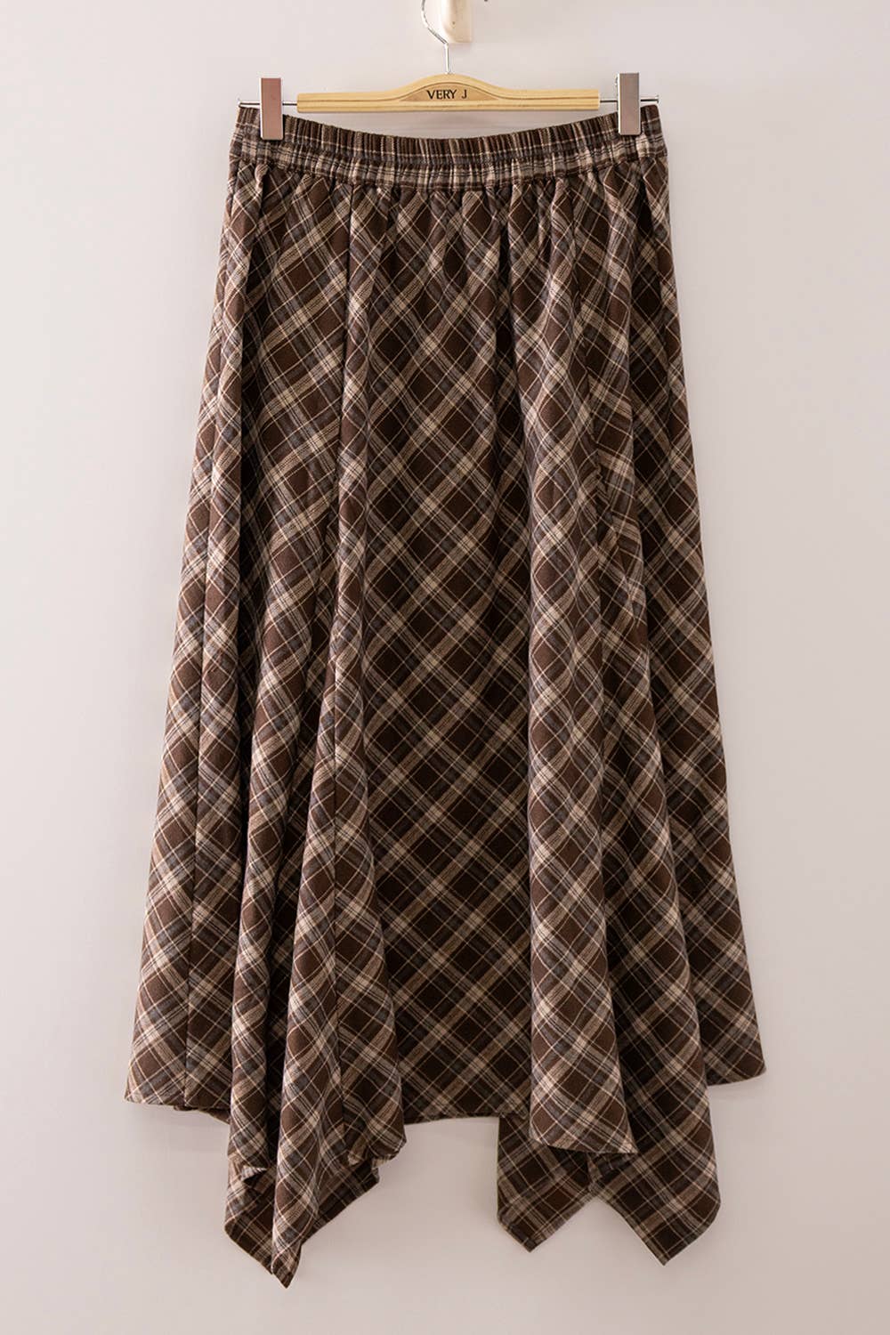 Autumn Trails Plaid Midi Skirt