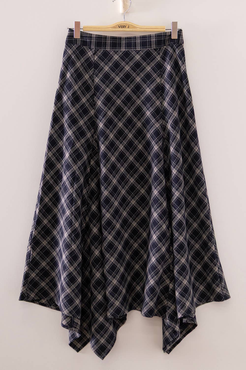Autumn Trails Plaid Midi Skirt