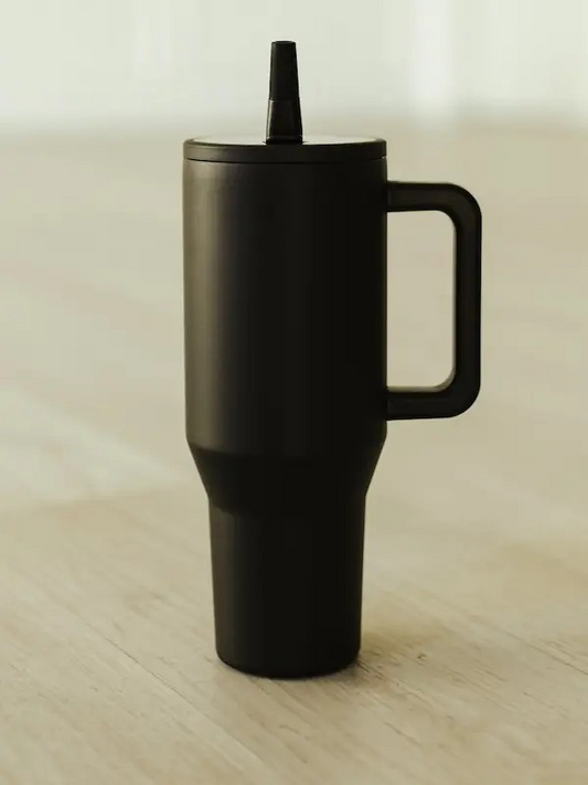 Black Flip Straw 40oz tumbler