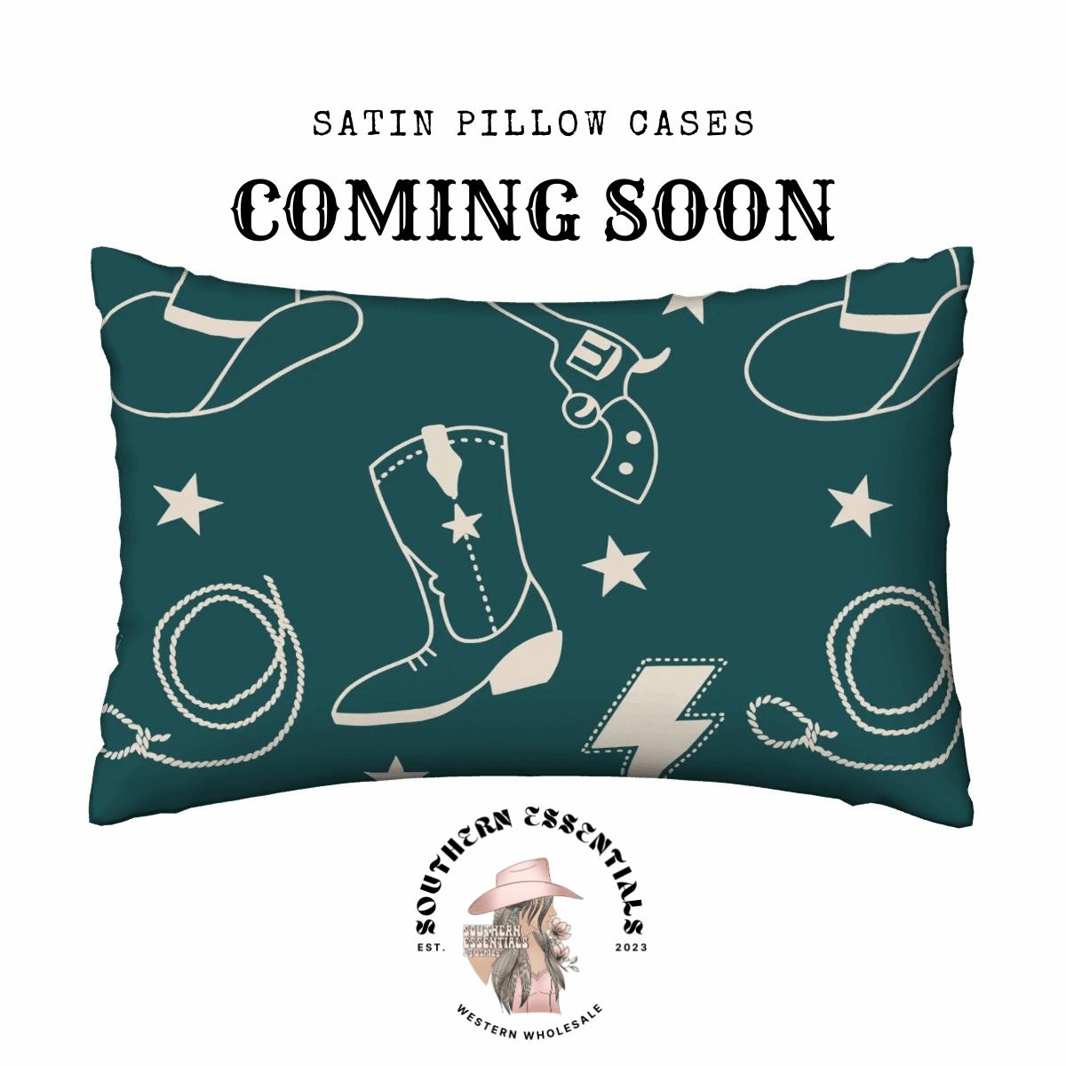 Western Satin Pillow Case - Pre Order