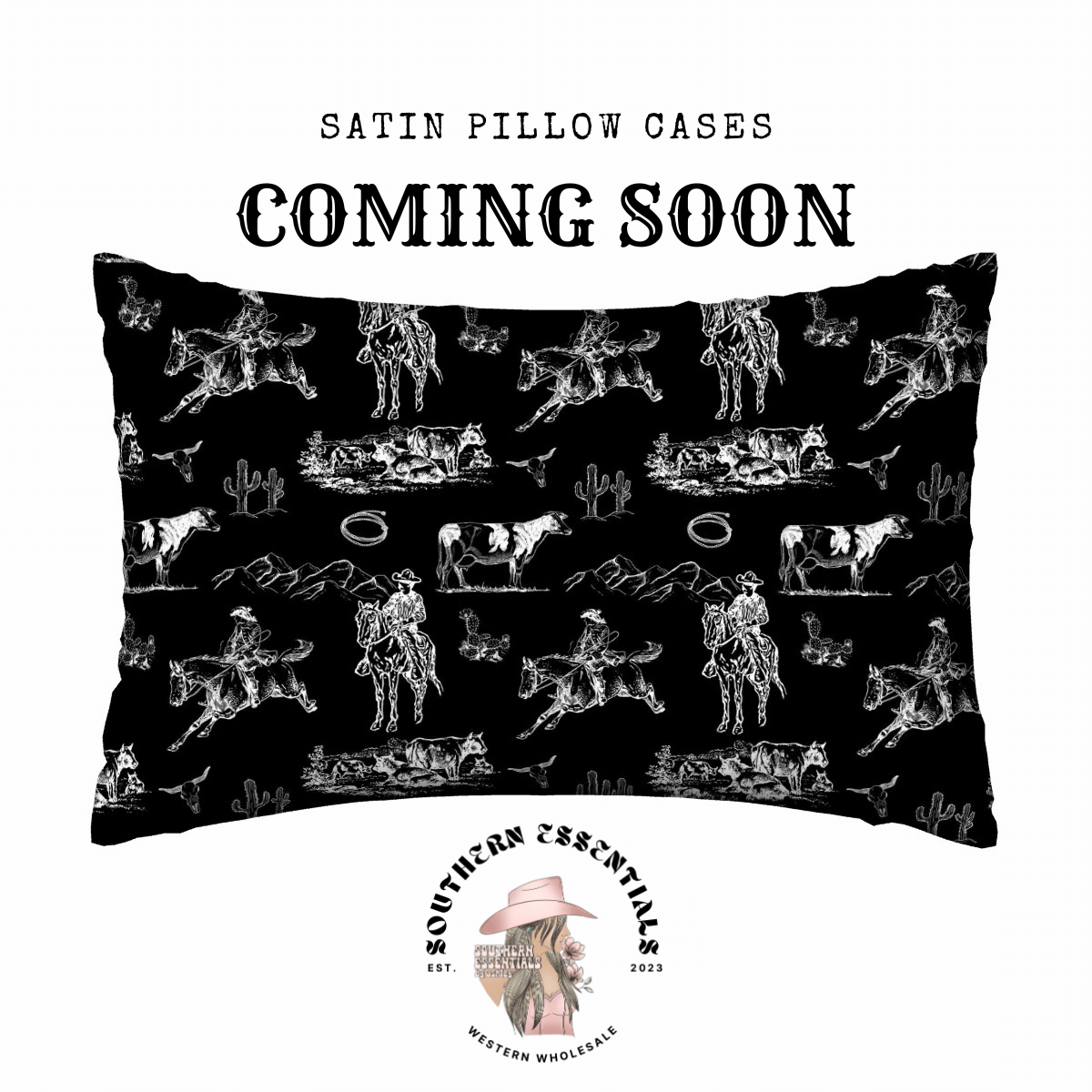 Western Satin Pillow Case - Pre Order