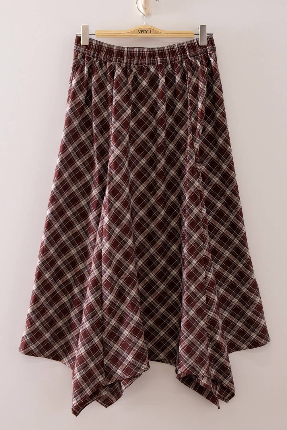 Autumn Trails Plaid Midi Skirt