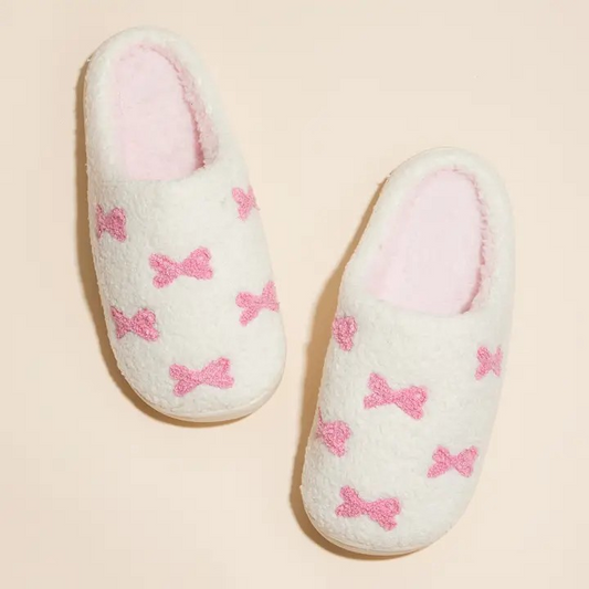 Little Pink Ribbons Home Slippers