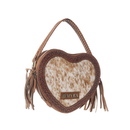 Myra Rodeo Romance Handtooled Leather Bag in Fawn Beige