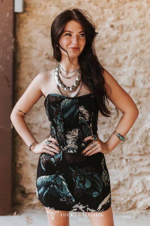 Running Wild Horse Corset Top