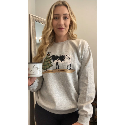 Cow Christmas Tree Sweater