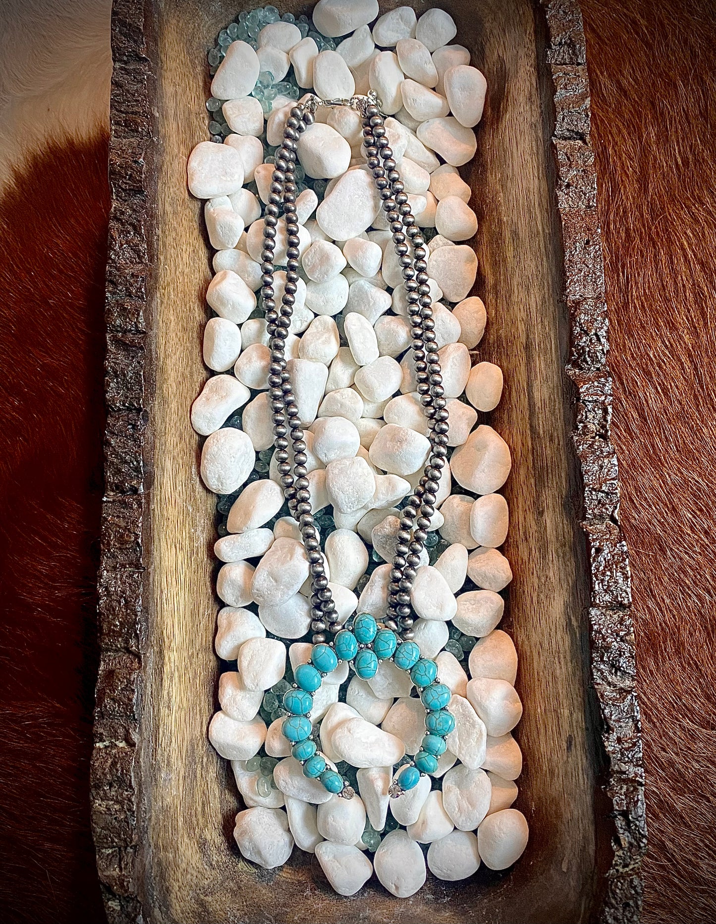 Turquoise Horseshoe Necklace