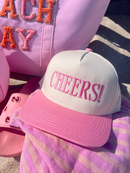 Cheers! Pink Vintage Trucker Hat