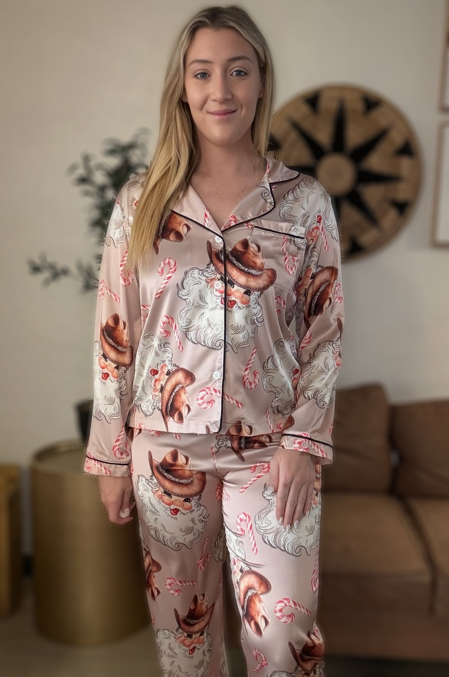 Howdy Santa Silky Pajama Sets