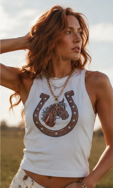 Horseshoe Cropped Tank