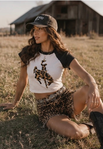 Leopard Cowboy Baby Tee