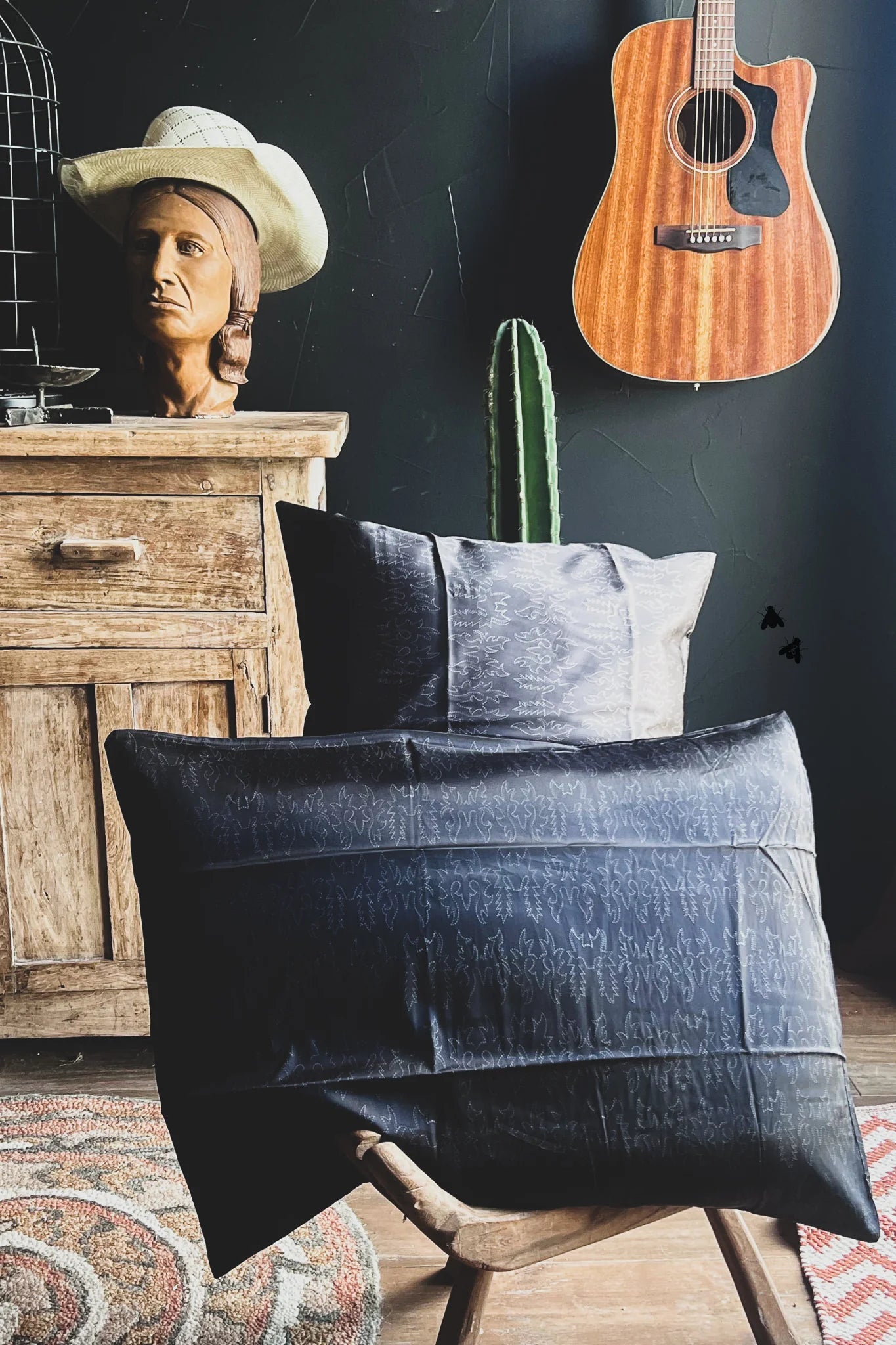 Satin Sleep Boot Stitch Pillows - King Size