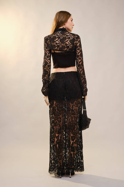 Mock Neck Lace Bolero
