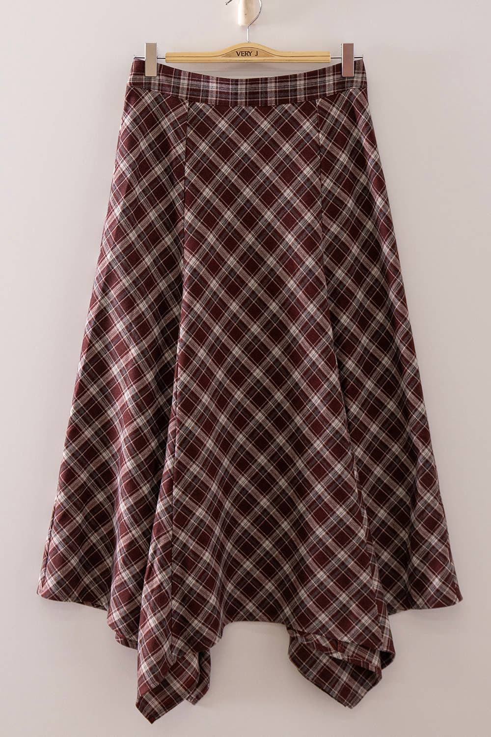 Autumn Trails Plaid Midi Skirt