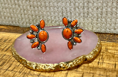 Orange Stone Cuff