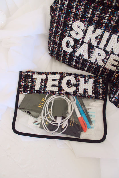 Tech Clear Pouch - Black Tweed