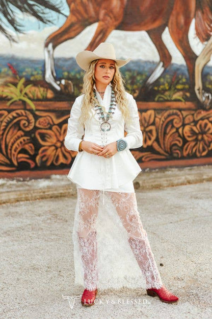Western Romance Corset Button Down