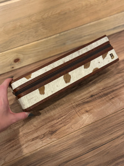 Lacey Tooled leather & cowhide hot tools case