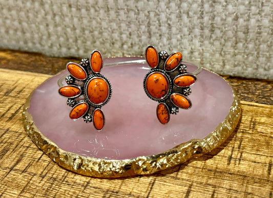 Orange Stone Cuff