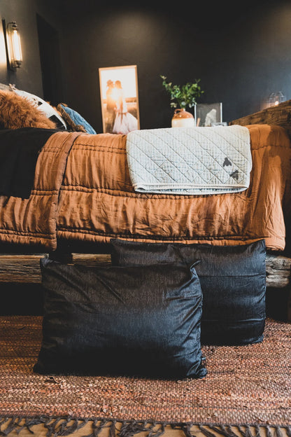 Satin Sleep Boot Stitch Pillows - King Size