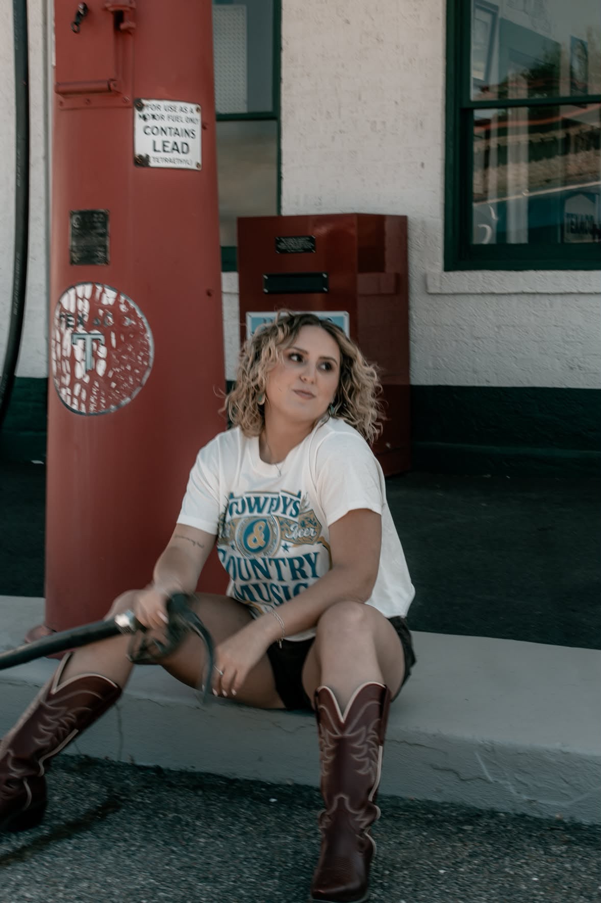 Cowboys, Cold Beer, and Country Music Relaxed Crop Tee