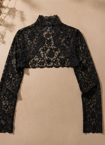 Mock Neck Lace Bolero