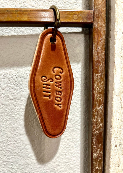 Cowboy Shit Leather Keychain