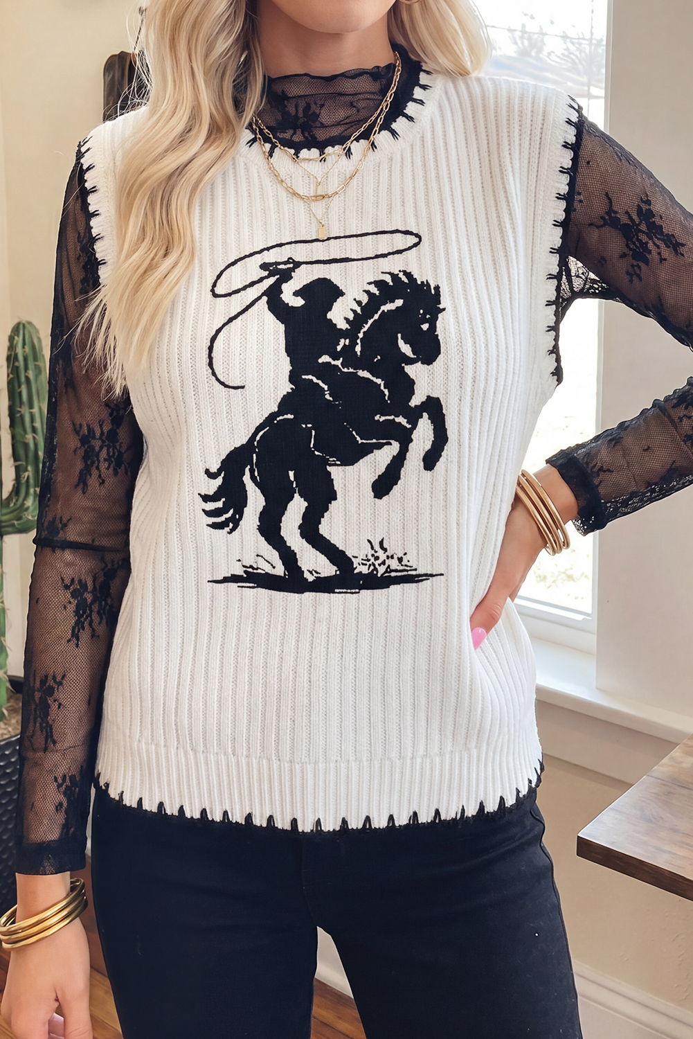 Cowgirl After Midnight Sweater Vest