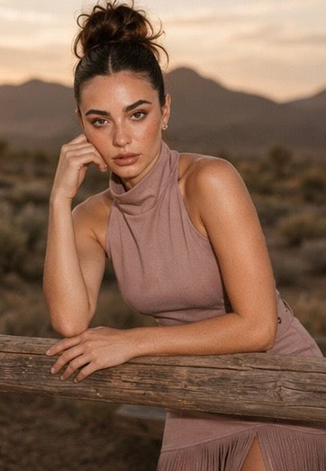 Desert Dusk Fringe Dress
