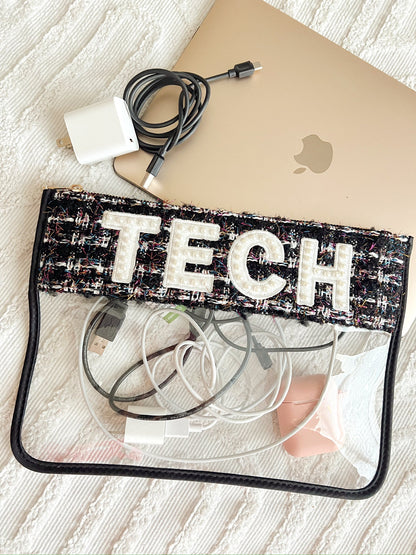 Tech Clear Pouch - Black Tweed