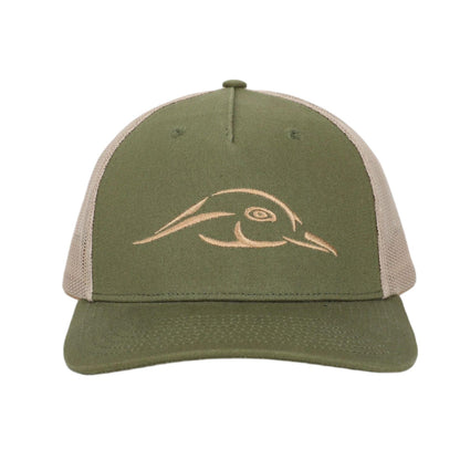 Army Olive - Khaki Mesh Back Five Panel