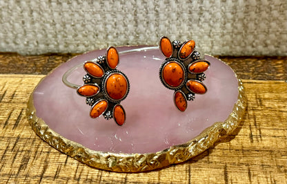 Orange Stone Cuff