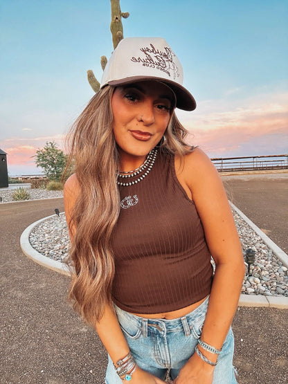 The Horseshoe Embroidered Tank - best seller