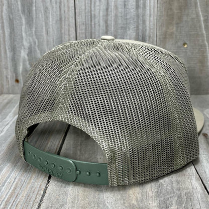 AF Waterfowl 3D Puff Duck Logo 7 Panel Trucker Loden - Loden