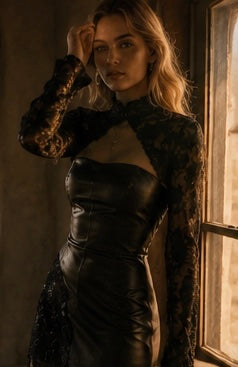 Mock Neck Lace Bolero