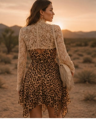 Mock Neck Lace Bolero