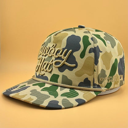 Duck Camo “Cowboy Hat” - Cowboy Revolution 5-panel Trucker Hat