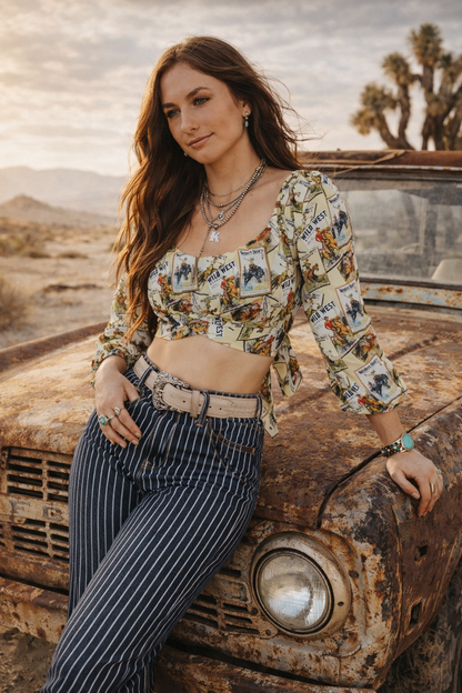 Rodeo Postcard Crop Top