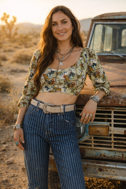 Rodeo Postcard Crop Top