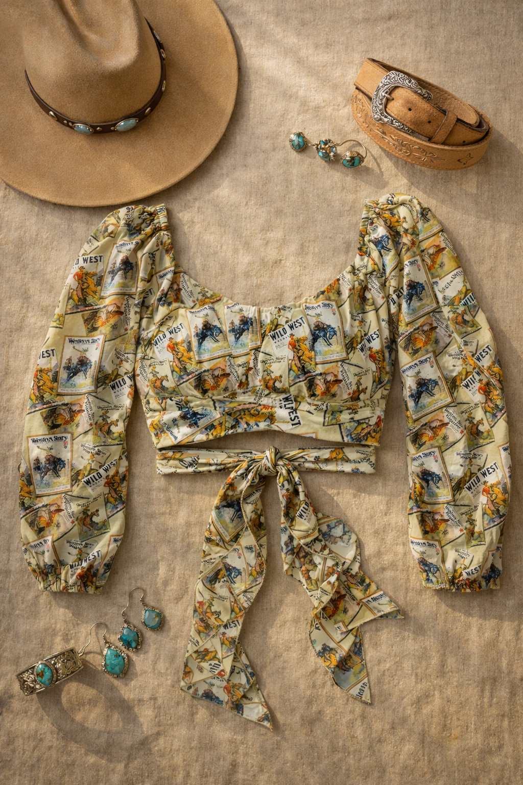 Rodeo Postcard Crop Top