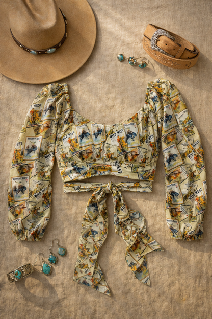 Rodeo Postcard Crop Top