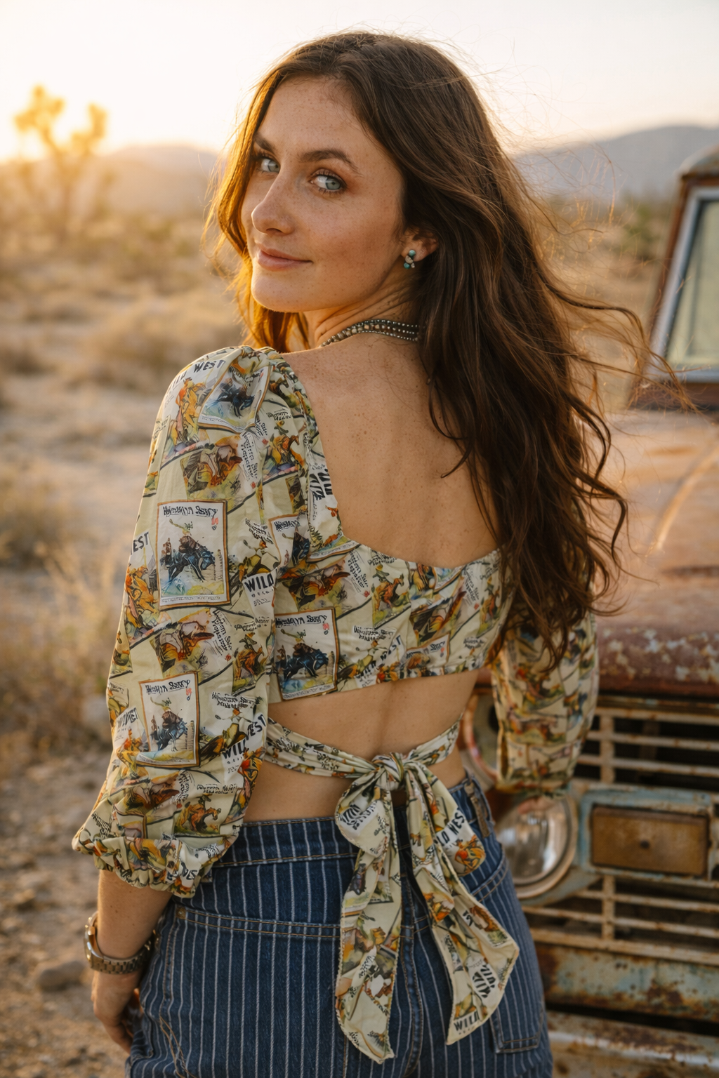 Rodeo Postcard Crop Top