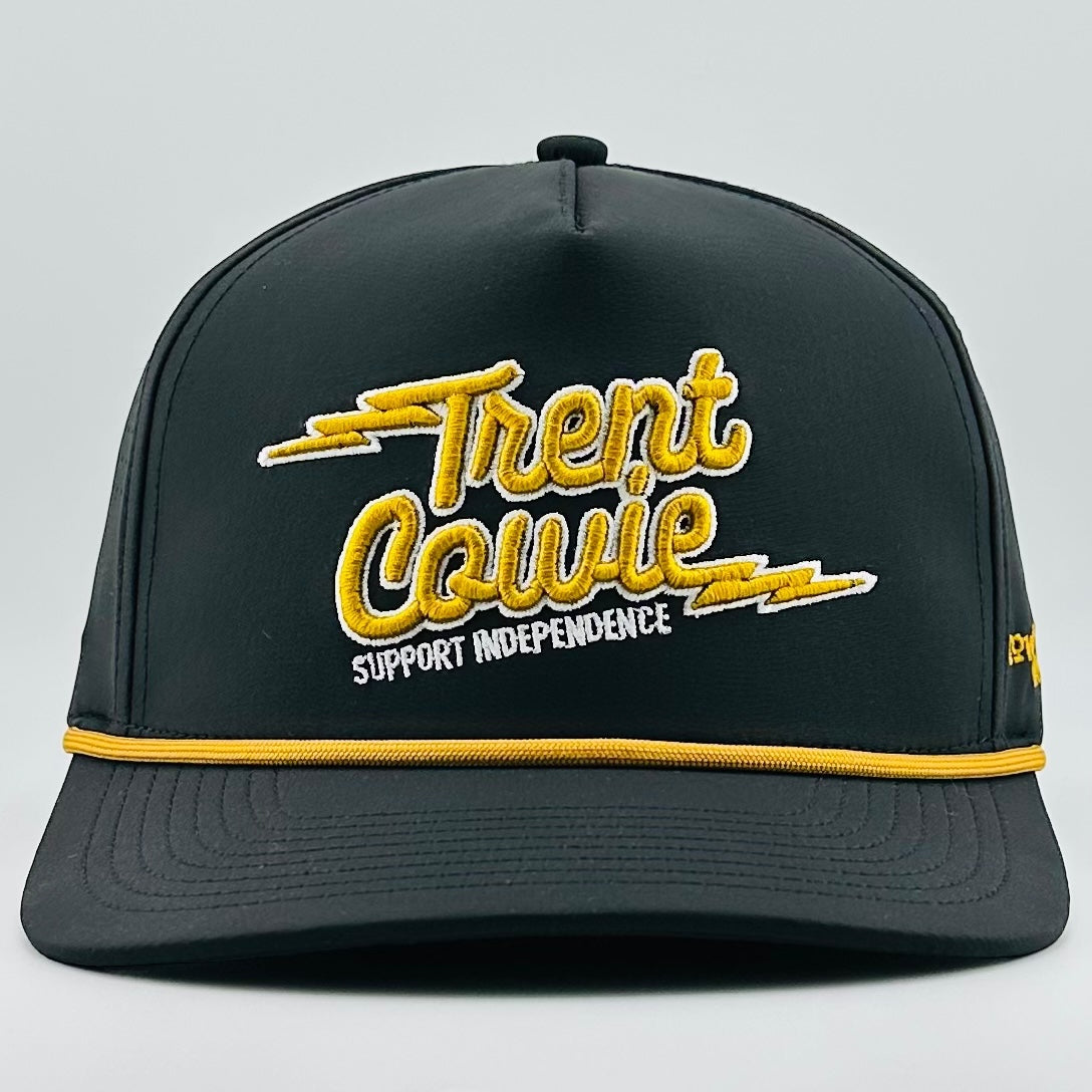 Trent Cowie "Support Independence" 5-panel Performance Hat (Black & Gold)