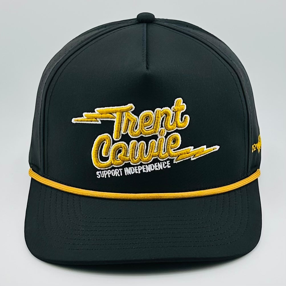 Trent Cowie "Support Independence" 5-panel Performance Hat (Black & Gold)