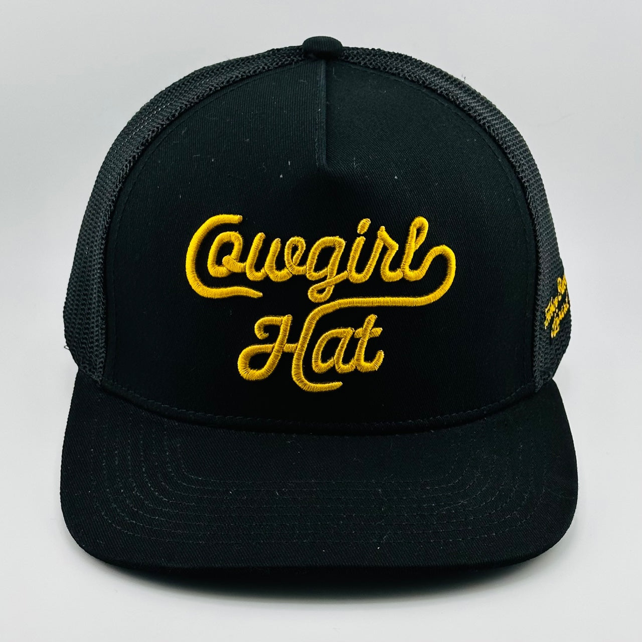 “Cowgirl Hat” Cowboy Revolution Black 5-panel Trucker Hat