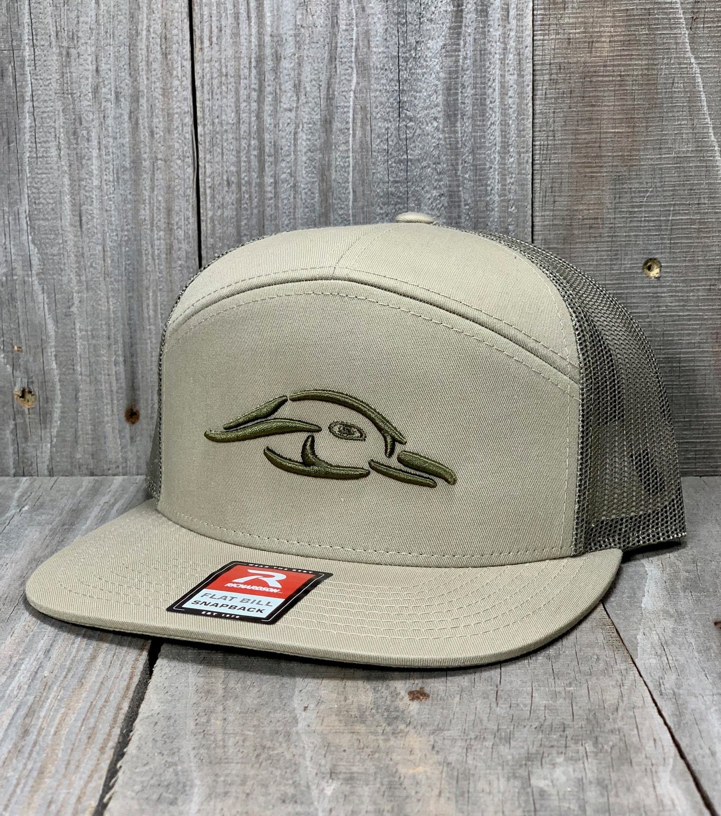 AF Waterfowl 3D Puff Duck Logo 7 Panel Trucker Loden - Loden