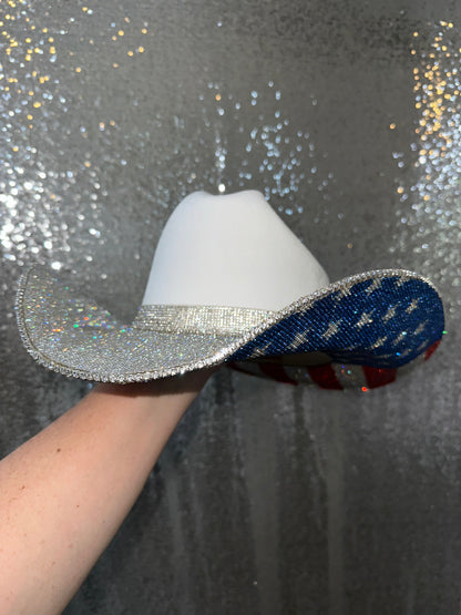 The "America" Hat - Crystal On Top